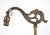 Brass Mid 20th Century Restored Art Nouveau Brass Bridge Floor Lamp For Sale - Image 8 of 11