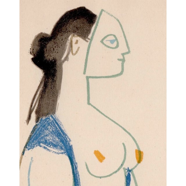 Pablo Picasso Pablo Picasso, The King and the Masked Woman, Nude, Lithograph, 1954 For Sale - Image 4 of 8