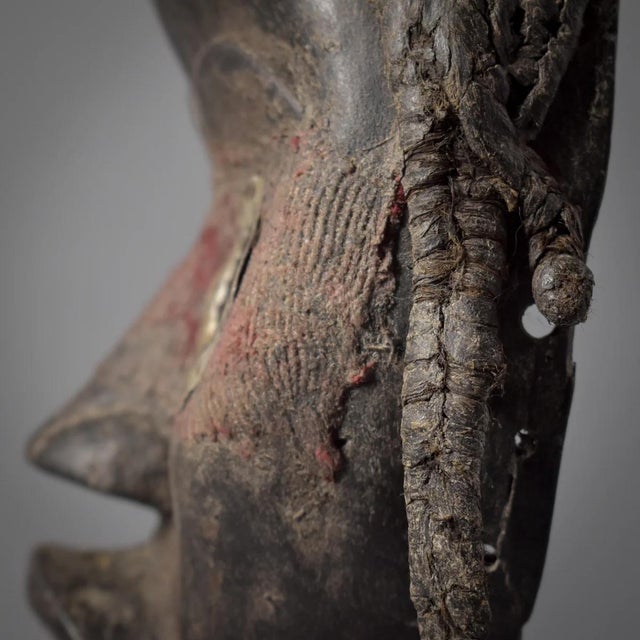 Black Early 20th Century Dan Dean Gle Mask on Custom Stand For Sale - Image 8 of 13