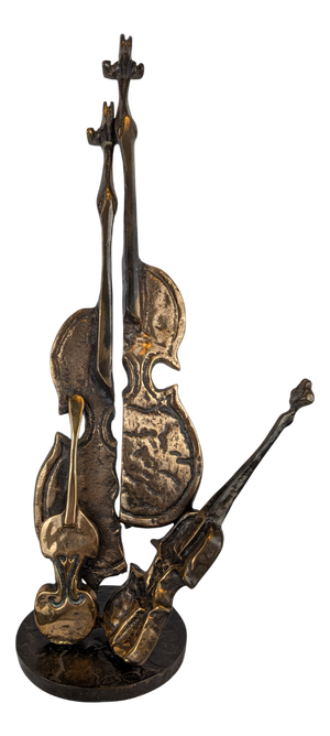 Yves Lohé, The Great Violins, 1970s, Bronze