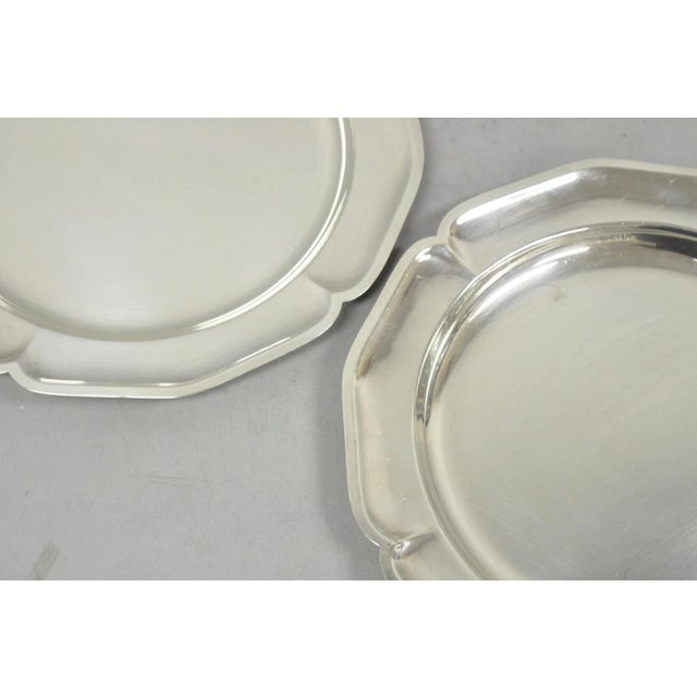 Vintage International Silver Co 221 Modern Silver Plated 12" Platter Dish - Pair For Sale In Philadelphia - Image 6 of 12