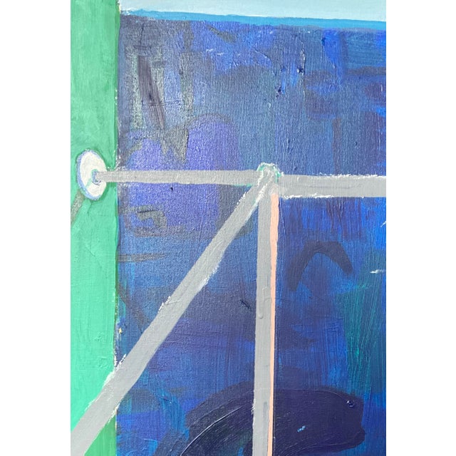 Abstract Blue and Green Original Artwork For Sale In Raleigh - Image 6 of 11
