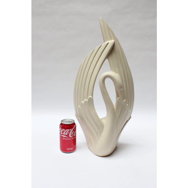 Mid-Century Modern Vintage Haeger Ceramic Figural Swan Sculpture For Sale - Image 3 of 9