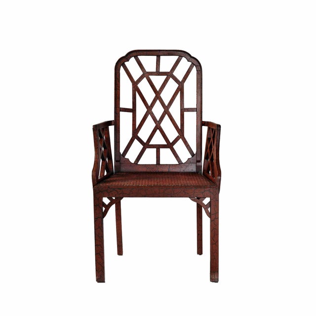 Antique Fancy Armchair - Chinese Chippendale Style For Sale In Providence - Image 6 of 7