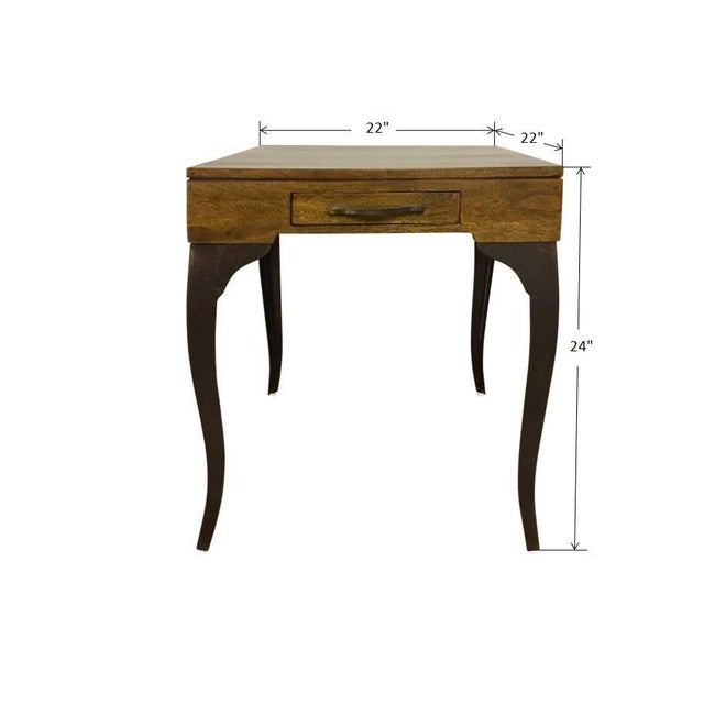 Melange Accent Storage End Table With Cabriole Legs One Drawer