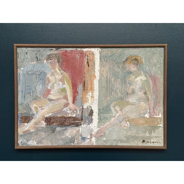 Berggren, Nude Figures, 1960s, Oil Painting on Canvas, Framed For Sale - Image 15 of 16