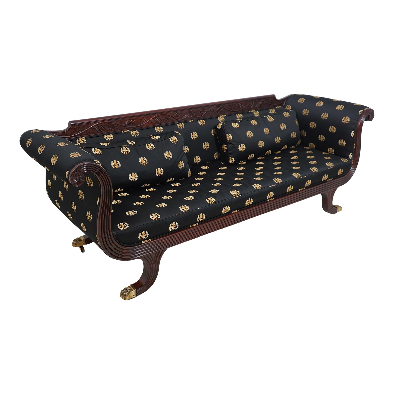 Baker Duncan Phyfe Regency Style Mahogany Sofa | Chairish