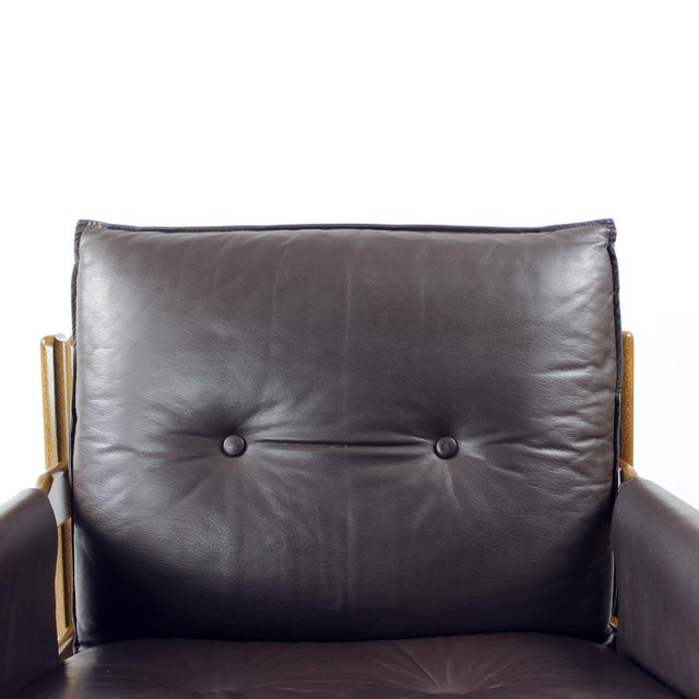 Brown Leather and Walnut Lounge Chairs from Ton, Former Czechoslovakia, 1990s, Set of 2 For Sale - Image 17 of 18