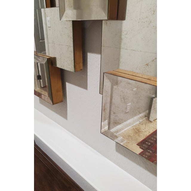 Large John-Richard Brutalist Beveled Block Mirror Sculpture - Circa 2005 For Sale - Image 4 of 4