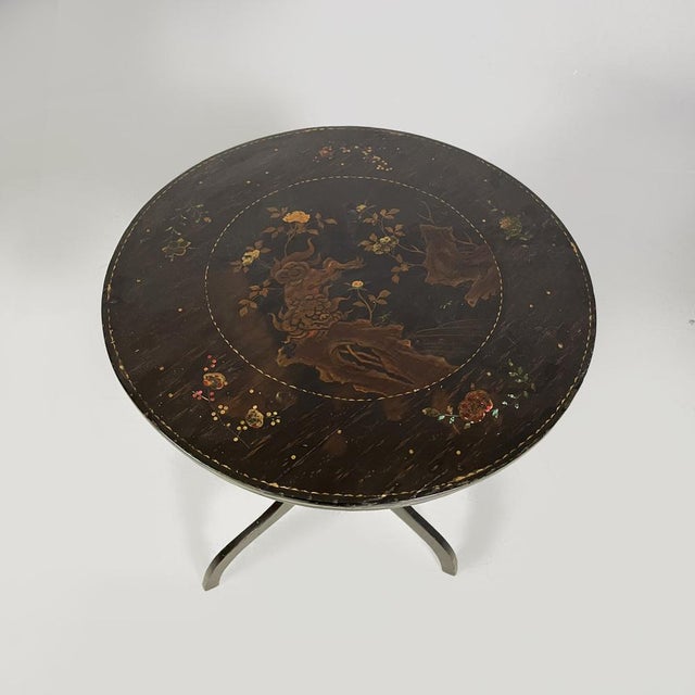 Art Deco Italian Dining Table in Black Wood, 1930s For Sale - Image 3 of 17