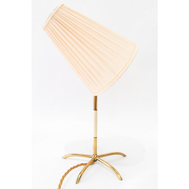 1950s Table Lamp with Fabric Shade by Rupert Nikoll, Vienna, Austria, 1950s For Sale - Image 5 of 18