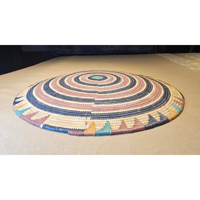 Late 19th Century Unusual Whirwhind Green Centered Pima Basket For Sale - Image 10 of 11