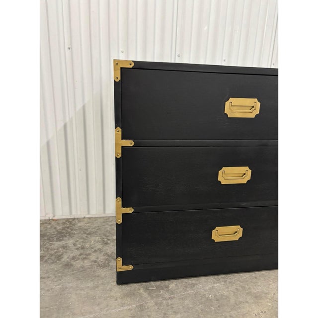 Campaign Style Painted Chest/Nightstand For Sale - Image 4 of 12