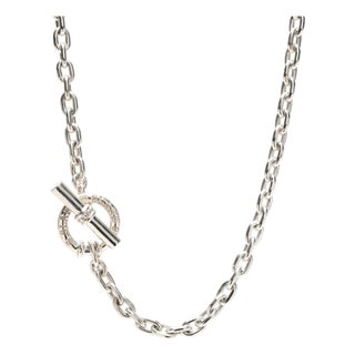 Slane Oval Link Chain, Sterling Silver, Length 18 Inches, Toggle Clasp For Sale