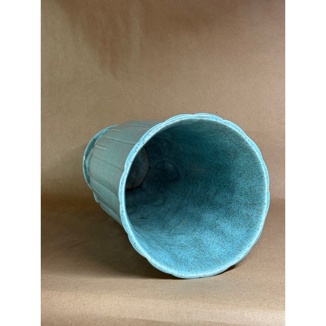 1950s 12 In. Tall Mid-Century Modern Floor Vase Designed by Charles Murphy for Red Wing Pottery For Sale In Minneapolis - Image 6 of 7