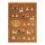 Rug & Kilim’s Swedish Style Rug in Brown With Figural Geometric Patterns For Sale