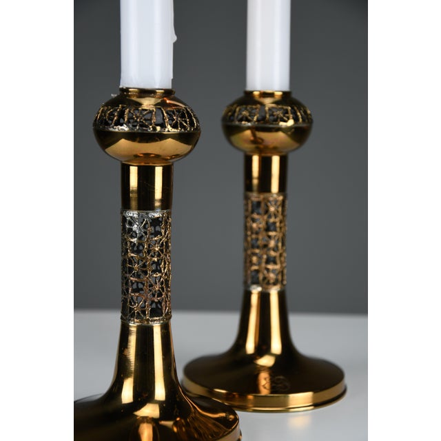 Metal Scandinavian Modern Copper Pitsi Candlesticks by Pentti Sarpaneva for Turun Hopea, Finland, 1960s, Set of 2 For Sale - Image 7 of 15