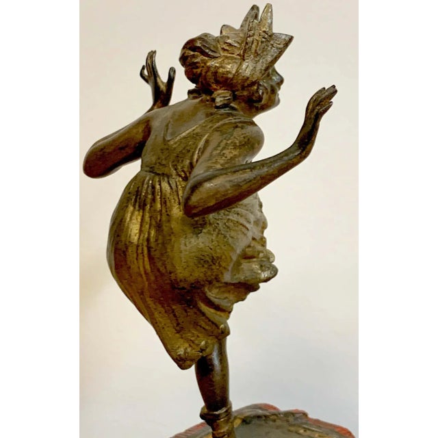 Early 20th Century Vienna Cold Painted Bronze Dancing Flapper For Sale - Image 4 of 13