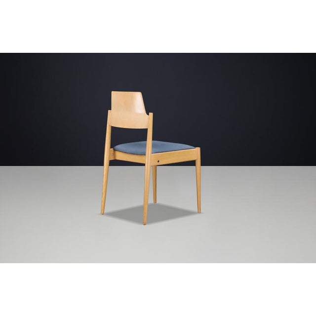 1950s SE 119 Dining Chair with Blue Upholstery by Egon Eiermann, 1950s For Sale - Image 5 of 9