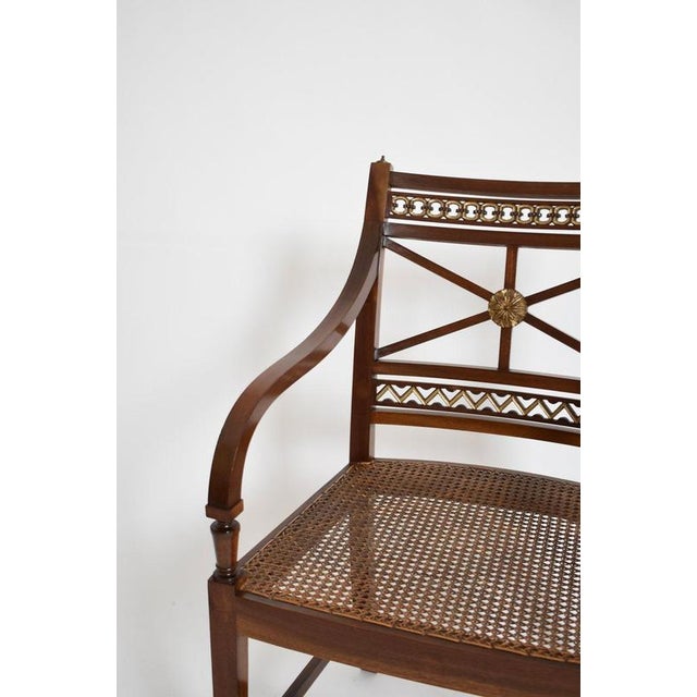 Neoclassical Mahogany and Canning Chairs, Set of 2 For Sale - Image 5 of 6
