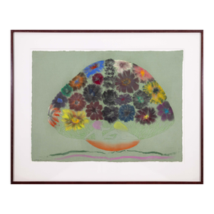 Stanley Boxer Flowered Consequence When Stared at Signed Mixed-Media on Paper
