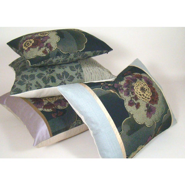 Japanese Silk Floral Chuya Obi Pillow Cover Chairish
