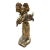 Early 20th Century Charlotte Monginot Girl W Flowers Bronze Sculpture For Sale