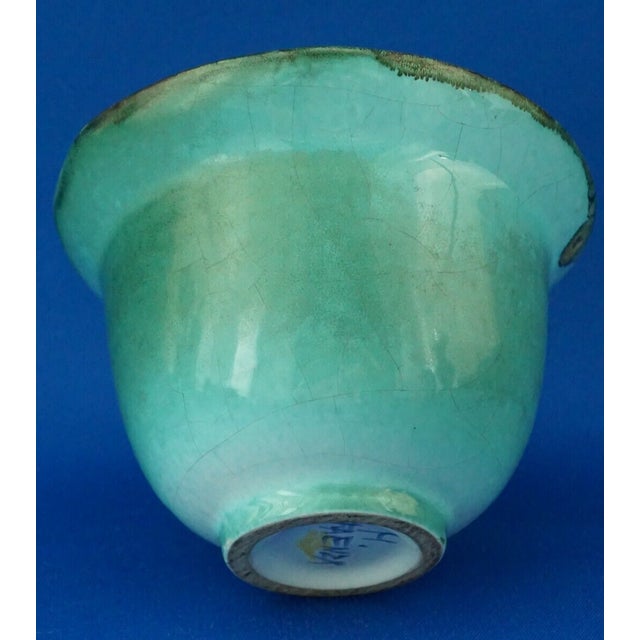 Turquoise Ceramic Bowl Vase by Pietro Melandri for Exfornace Calzi, Italy, 1920s For Sale - Image 13 of 18