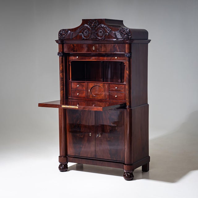 Louis Philippe Secretaire in Mahogany For Sale - Image 6 of 18