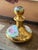 Art Nouveau Antique Circa 1900 P H Leonard Vienna Austria Hand Painted Rose Perfume Bottle Gold Gilt For Sale - Image 3 of 10
