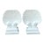 Vintage Cast Fiber Concrete Clam Shall Table Pedestals - Set of 2 For Sale