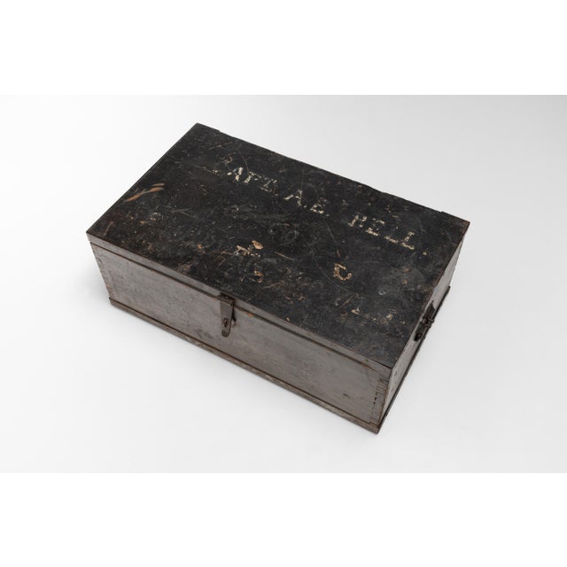 Vintage Captains Trunk in Pine, 1936 For Sale - Image 4 of 9