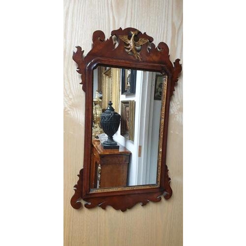 A very nice quality 18th Century Georgian antique mahogany wall mirror with original plate glass, in very good overall...