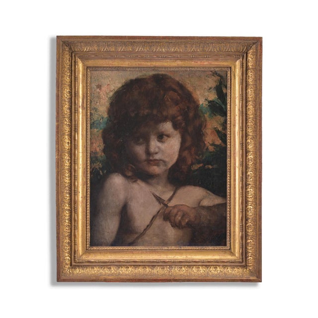Hugo Crola, Cupid, 1900s, Oil Painting on Canvas, Framed For Sale - Image 9 of 10