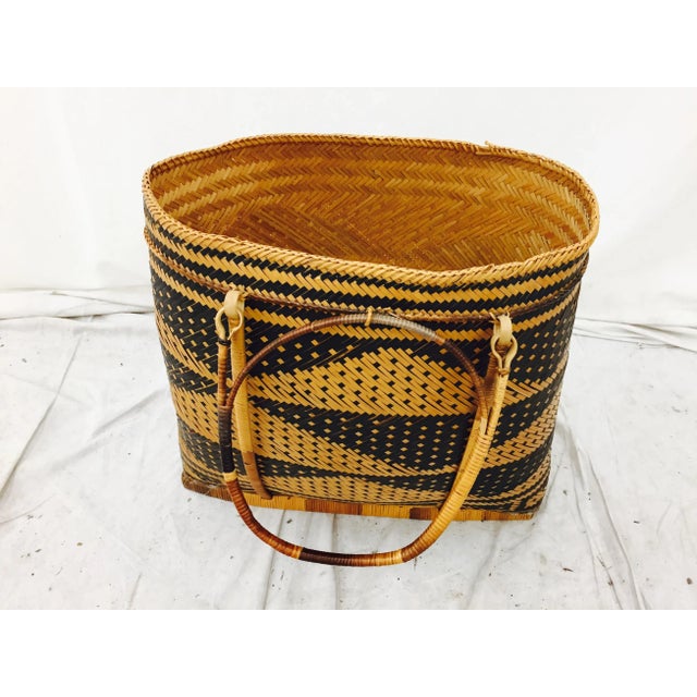 Vintage Cotabato City Woven Souvenir Bag For Sale - Image 4 of 8