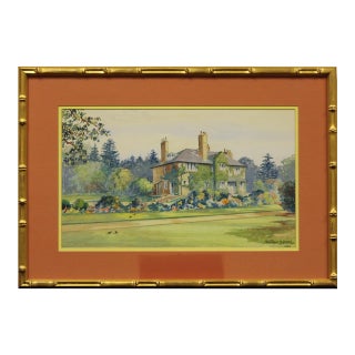 English Country Estate 1952 Watercolour by Montague Birrell Black (1884-1964) For Sale