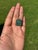 Statement 14.22 Carat Natural Green Emerald Solitaire Pendant in 14k Yellow Gold For Sale In New York - Image 6 of 15