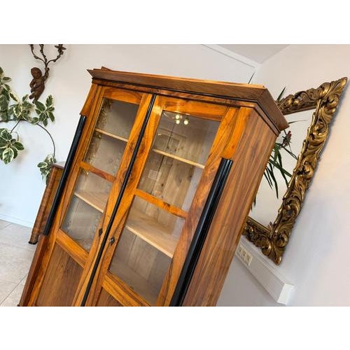 Biedermeier Display Cabinet in Walnut For Sale - Image 18 of 18