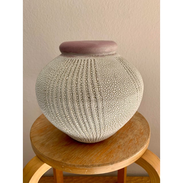 Ceramic Mid Century Modern Vase Daric Harvie Large Ceramic Pottery Pot For Sale - Image 7 of 8