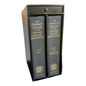 A Set of "The Compact Edition of the Oxford English Dictionary - Set of Two 1970s
