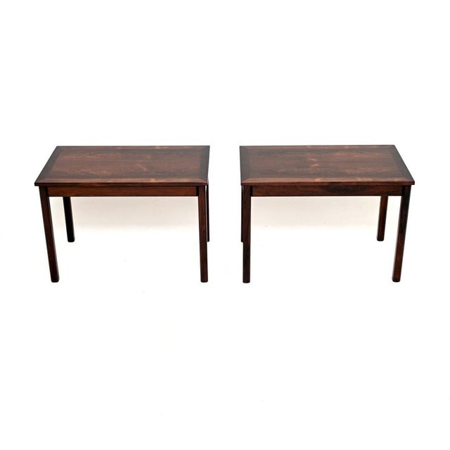 A smart and extremely well made pair of Danish vintage side tables, dating from the 1960’s. They are of wonderful quality...