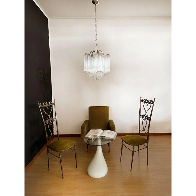 Modern Quadriedri Glass Chandelier, 1980s For Sale - Image 16 of 18