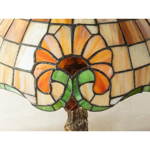 Goldenrod Art Nouveau Tiffany Table Lamp For Sale - Image 8 of 11