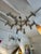 Metal Midcentury Modern Brass & Chrome Italian Designer Sciolari Chandelier For Sale - Image 7 of 12