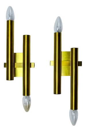 Tubular Wall Lights by Sciolari for Boulanger, Italy, 1970s, Set of 2