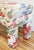 Vintage Floral Pattern Upholstered Parsons Style Bench For Sale - Image 9 of 11