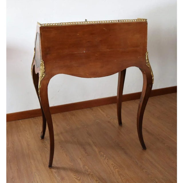 Brown Louis XVI French Flap Desk For Sale - Image 8 of 12
