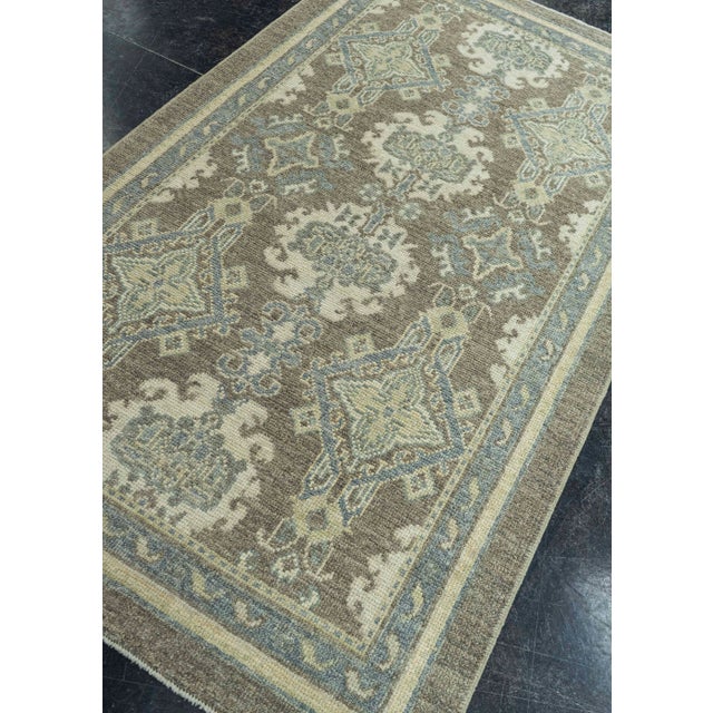 Gray Turkish Oushak Rug 4'x 7' #19335 For Sale - Image 8 of 8