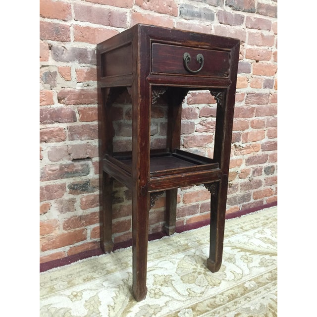 19th Century Chinese Stand With Drawer and Shelf For Sale - Image 6 of 7