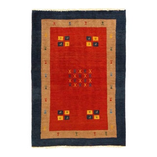 Fine Hand Knotted Persian Gabbeh For Sale